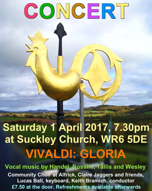 Vivaldi Gloria - 1st April 2017, 7.30pm at Suckley Church